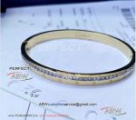 Perfect Replica Cartier Bangle - Yellow Gold with Diamonds